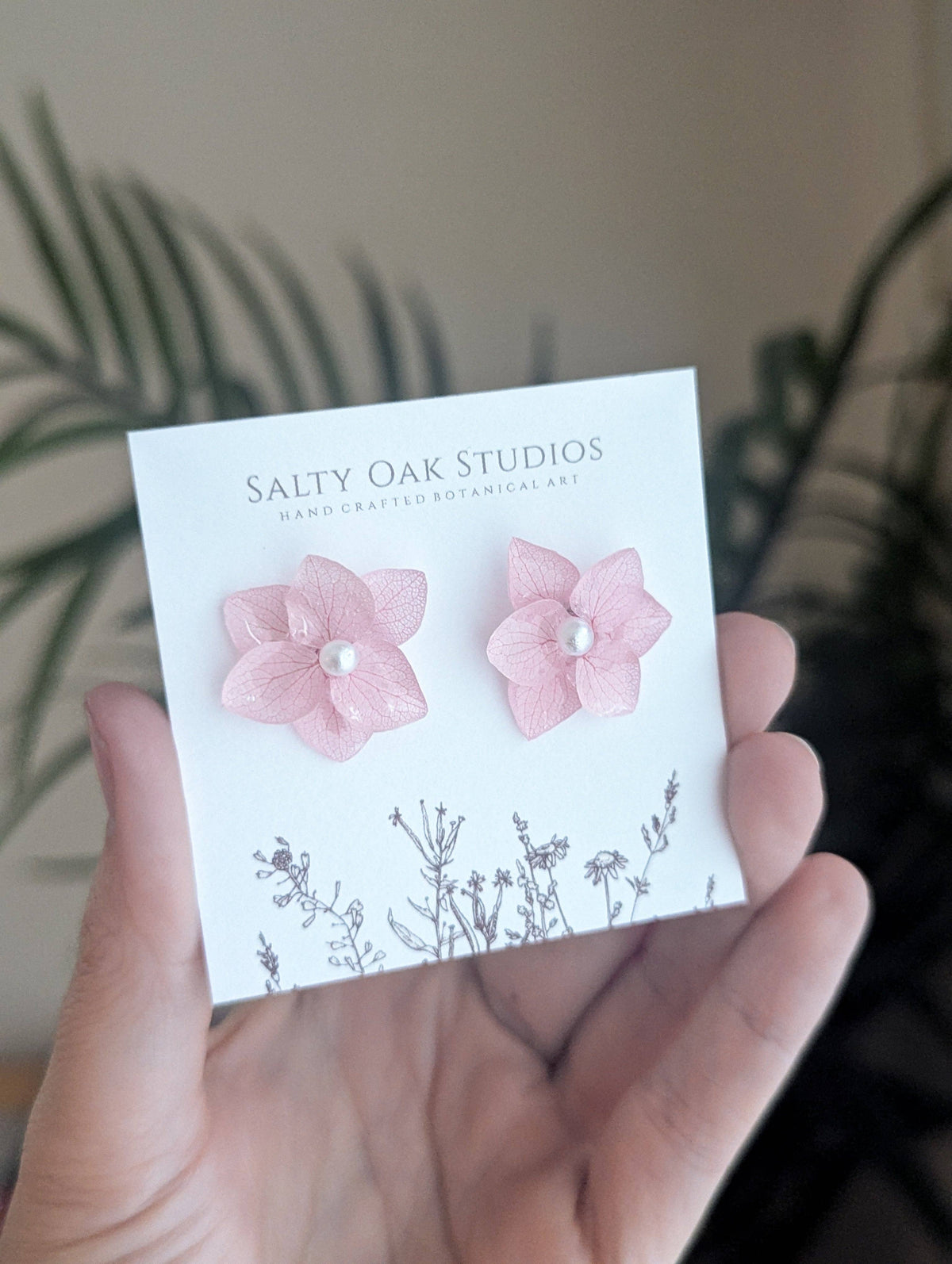 Hydrangea Stud Earrings - mixed color