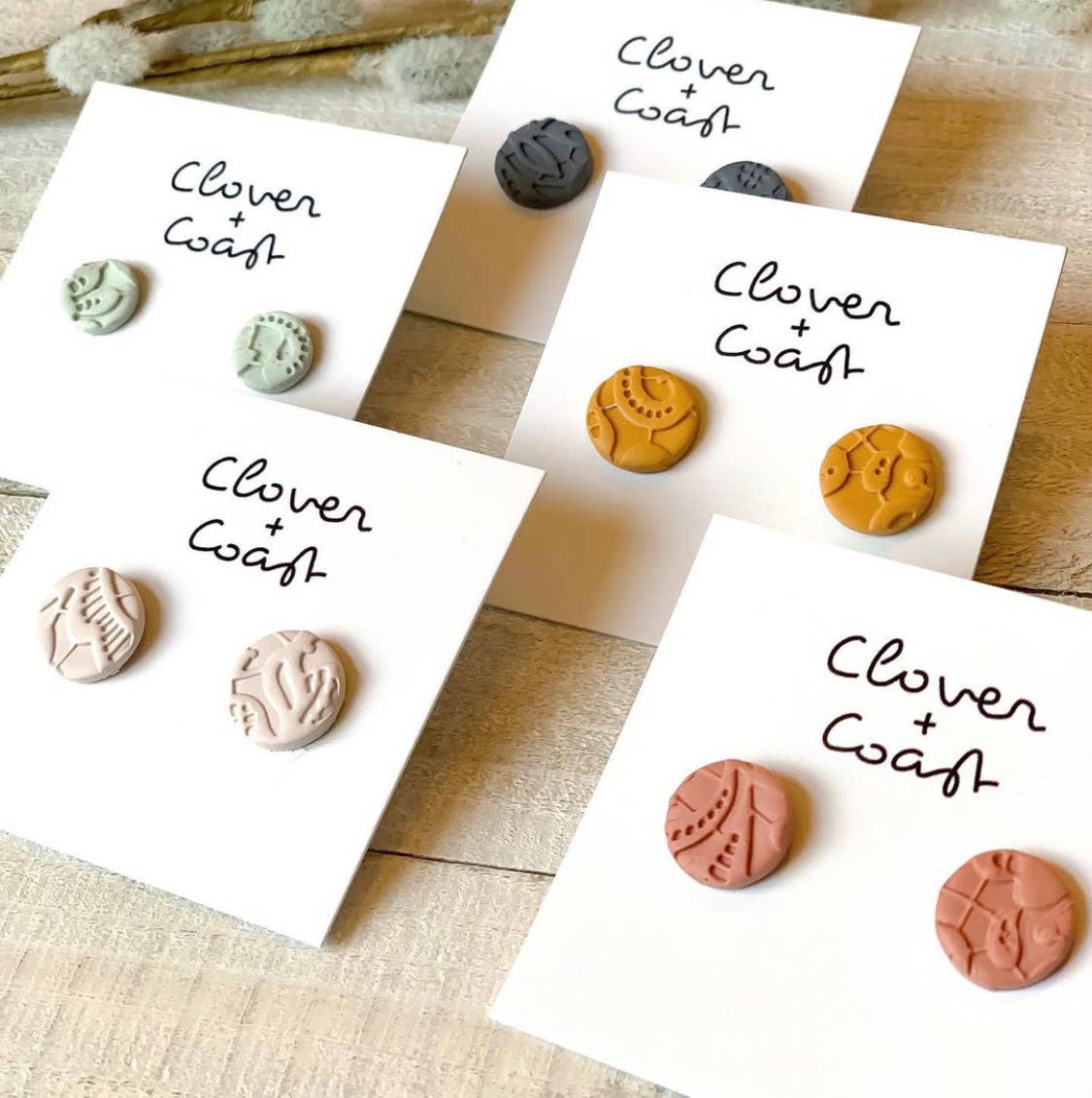 Polymer Clay Lace Studs
