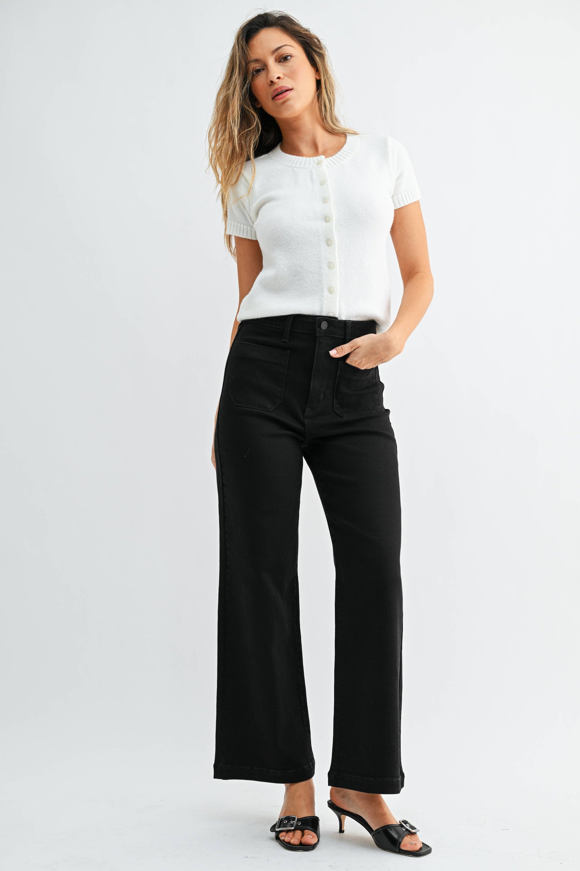 Patch Pocket Wide Leg