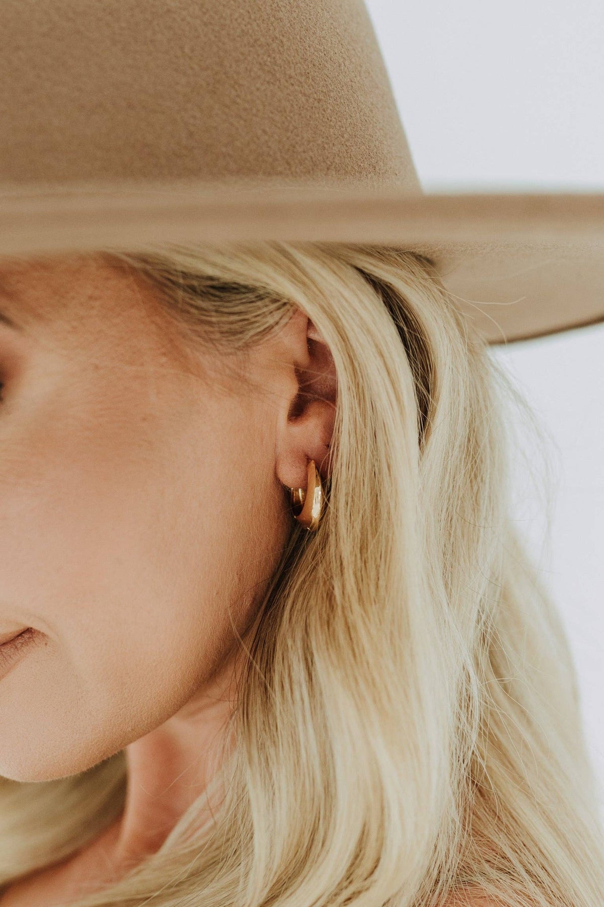 Studio Bold Teardrop Gold Hoop Earrings