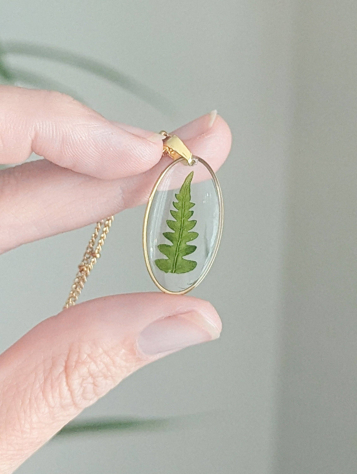 Real Fern Necklace