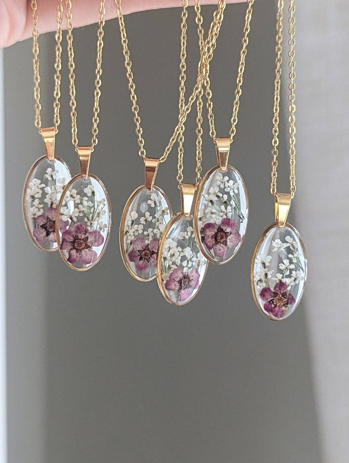 Oval Mauve Necklace