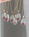 Oval Mauve Necklace