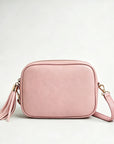 Borsa a tracolla in vera pelle Made in italy : Baby pink
