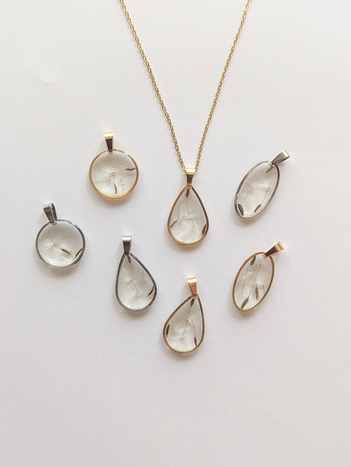 Dainty Dandelion Seed Wishing Necklace