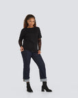 Jessica Laura T Shirt with Lace Sleeves