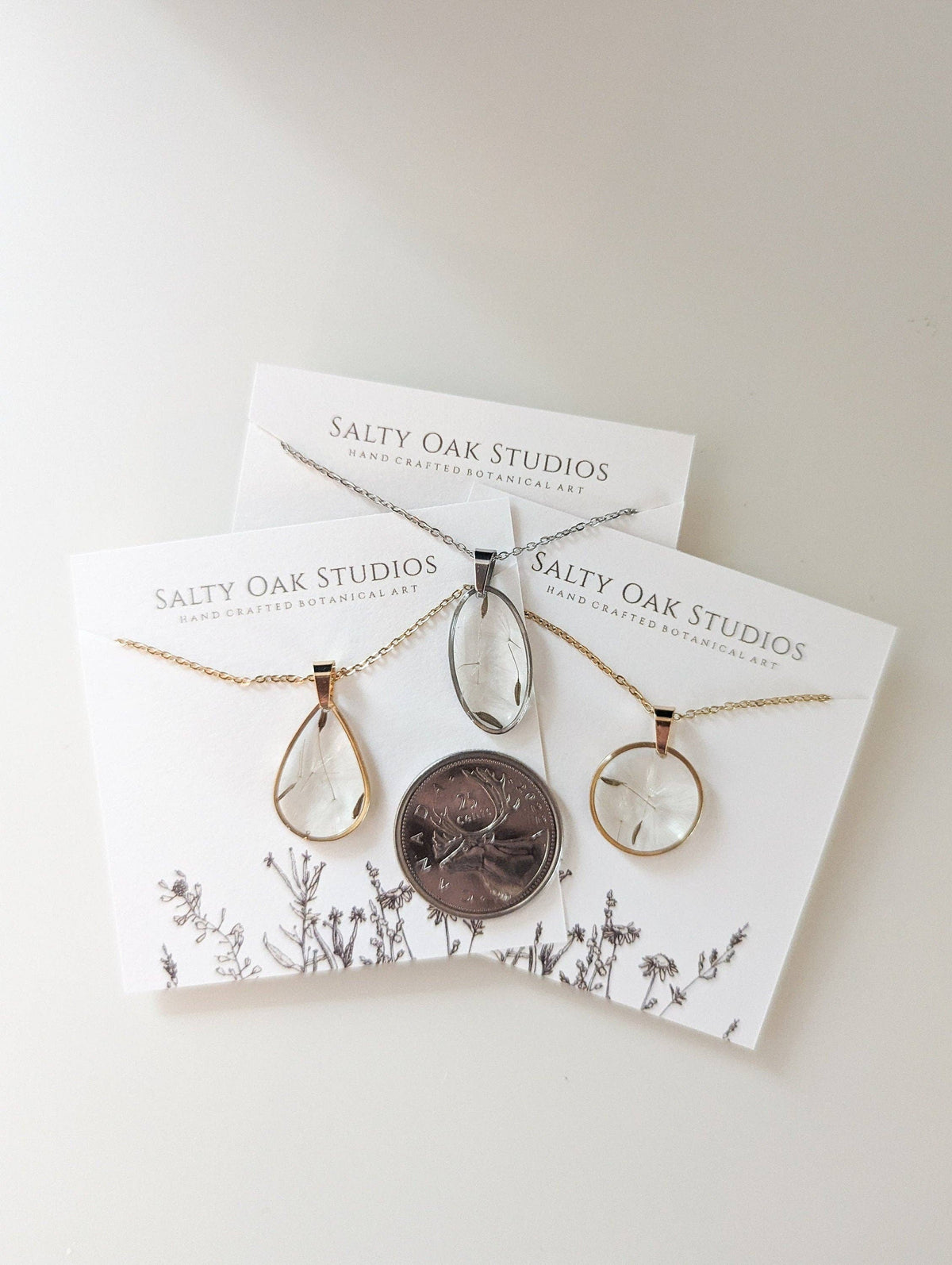 Dainty Dandelion Seed Wishing Necklace