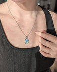 Forget-me-not Cameo Pendant Necklace