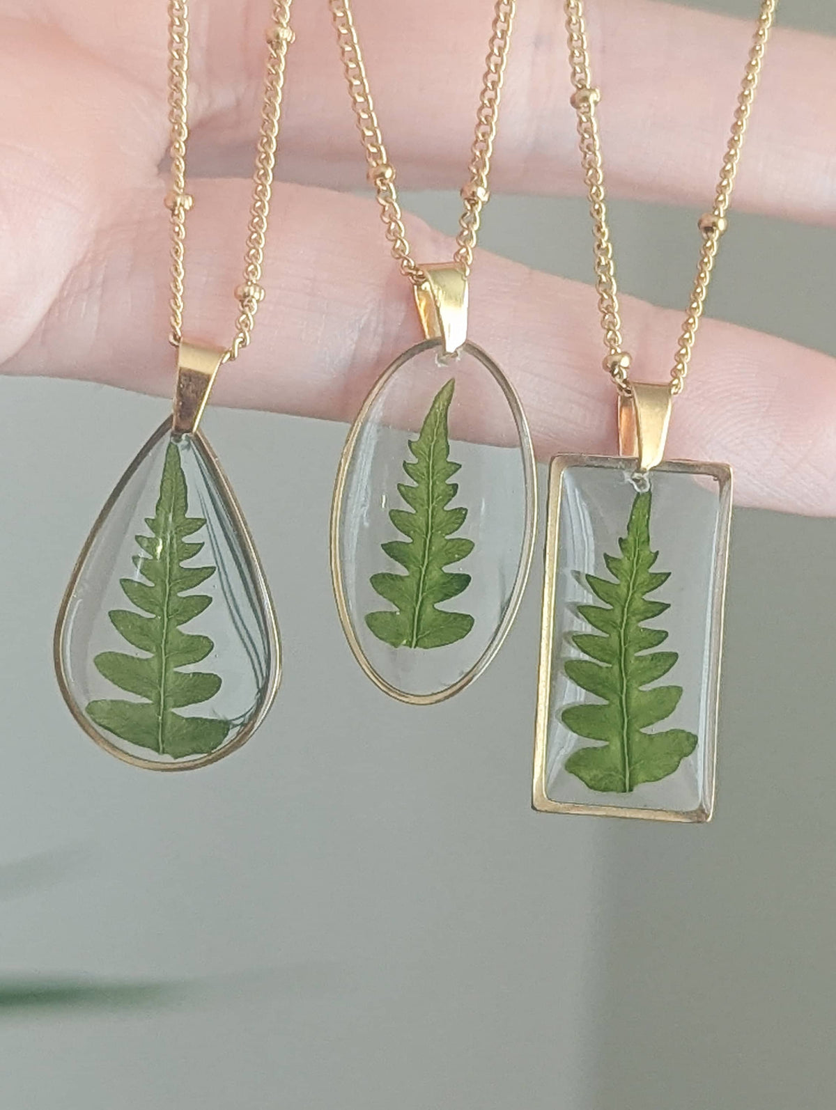 Real Fern Necklace