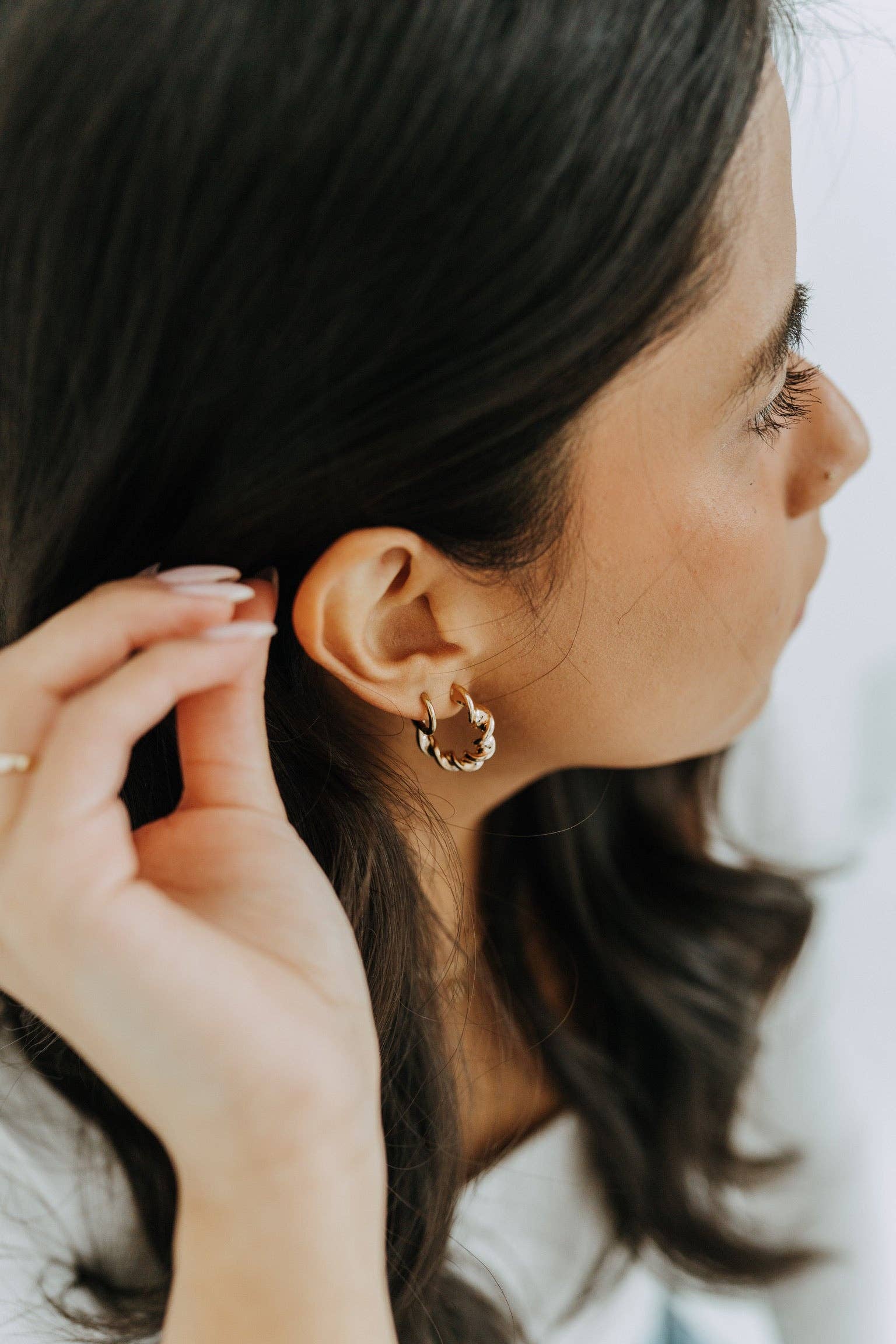 Ribbon Twist Hoops