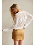 Donna Linen Cotton Mix Media Pullover