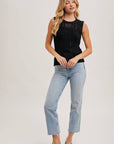 Sheer Open Knit Sweater Tank