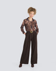 Jessica Laura Button Front Mesh Top