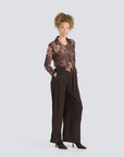 Jessica Laura Button Front Mesh Top