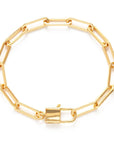 Paperclip, Padlock Statement Chain Bracelet