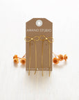 Long Bow Stud Earrings