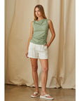 Clem Shirred Knit Top