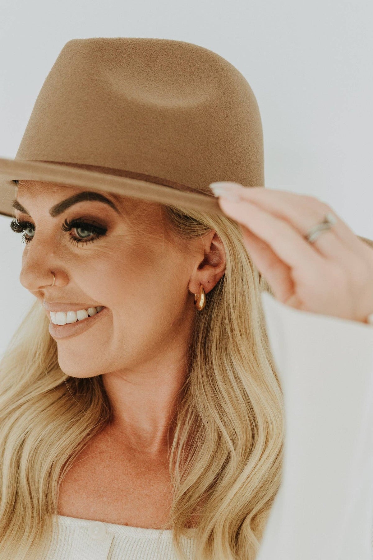 Studio Bold Teardrop Gold Hoop Earrings