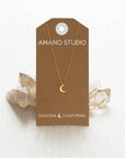 Crescent Moon Charm Necklace