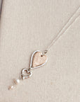 Two Tone Freshwater Pearl Love Hearts Necklace
