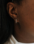 Luna Hoops Gold Filled Pavé Rectangle Earrings