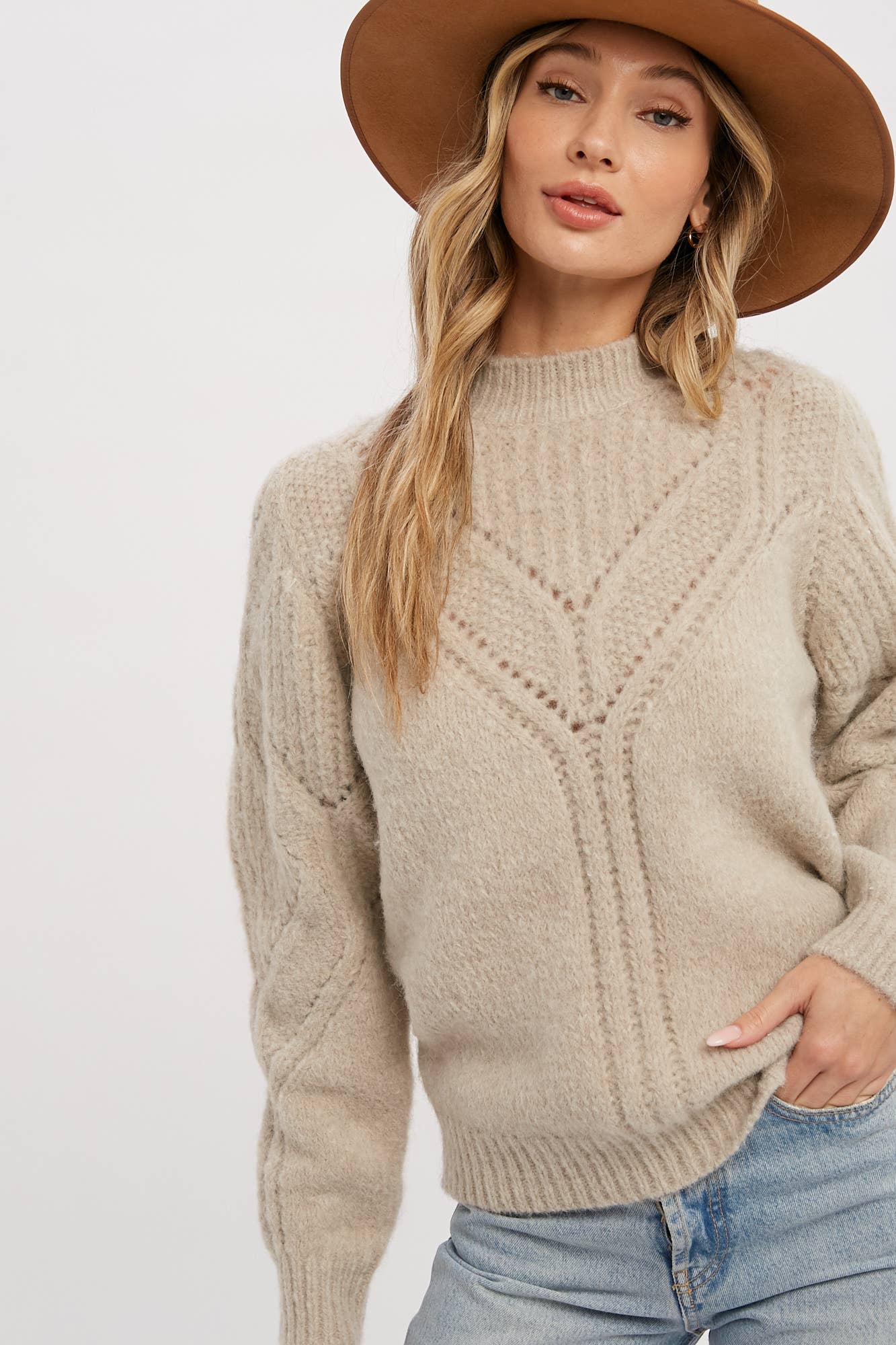 OPENWORK SWEATER PULLOVER