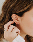 Diana CZ Sterling Silver Huggies 11mm | Everyday Sparkle