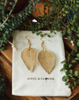 Gold Real Leaf Earring