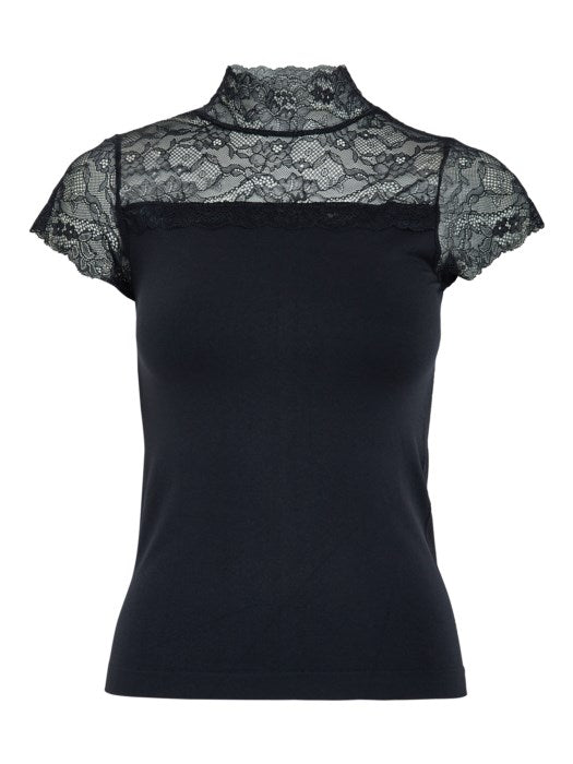 Vanessa High Neck Short Sleeve Top