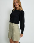 Liva Long Sleeve Pullover - Black Solid