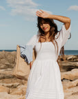 Riviera Boho Smocked Mini Dress