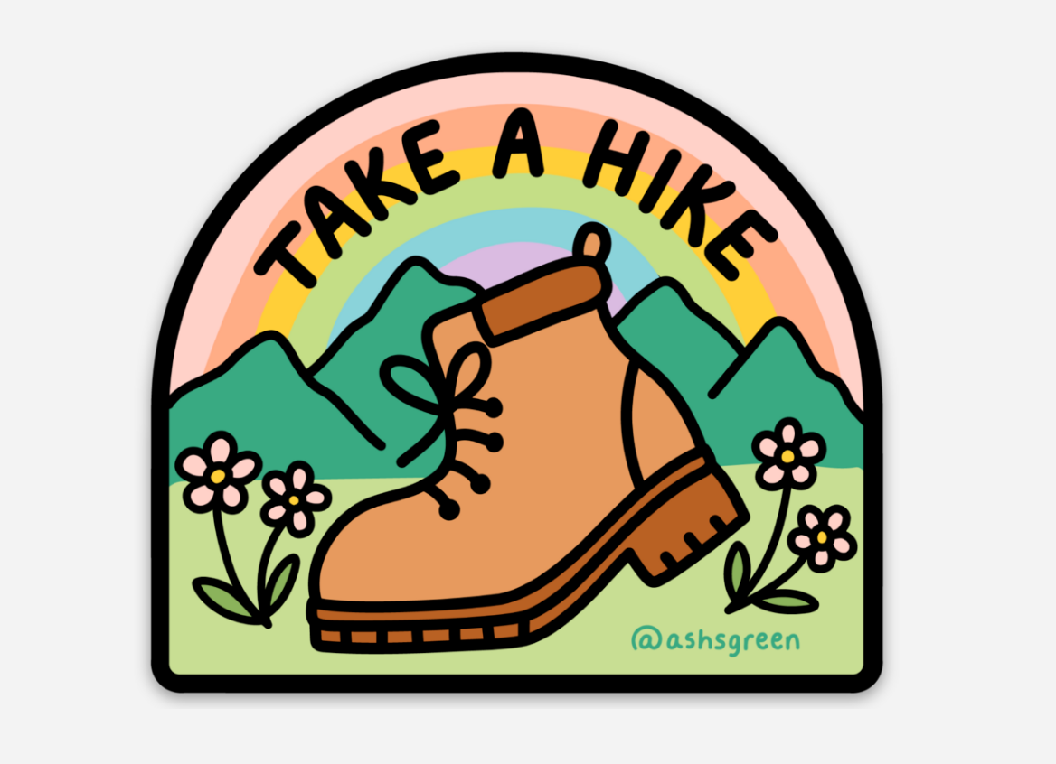 Take A Hike - 3" vinyl sticker