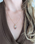 Oval Mauve Necklace