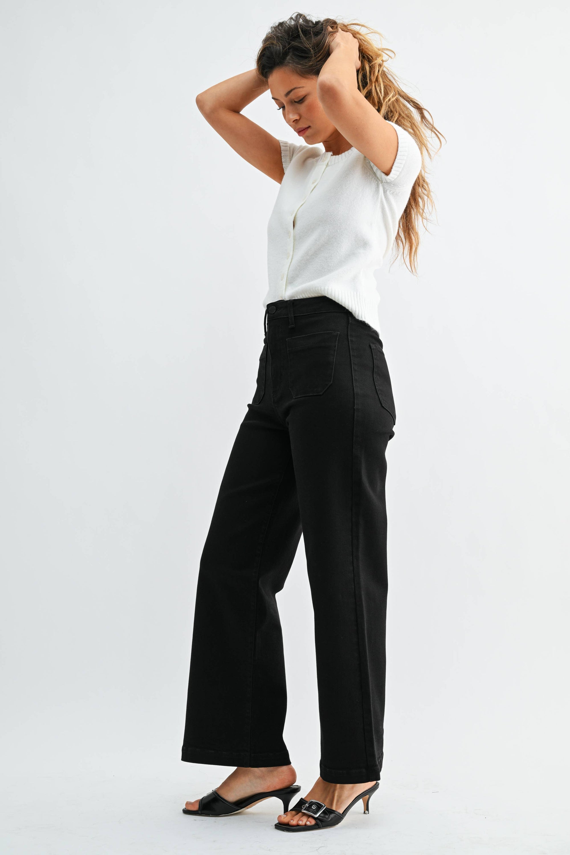 Patch Pocket Wide Leg