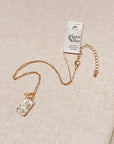 Freshwater Pearl & Floral Pendant Necklace – Gold