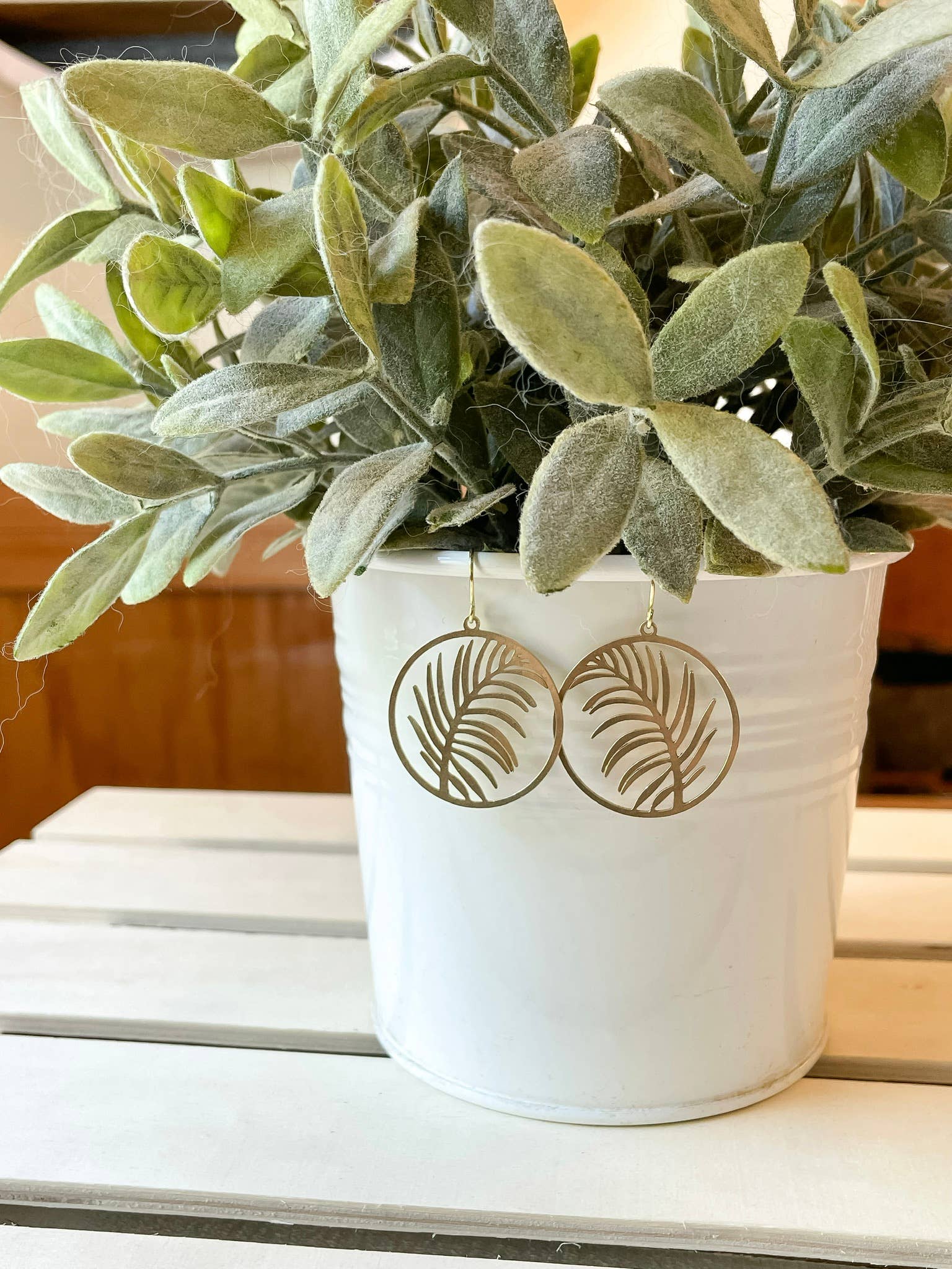 Brass Palm Leaf