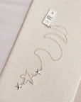 Silver Dancing Starfish Pearl Charm Necklace