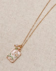 Freshwater Pearl & Floral Pendant Necklace – Gold