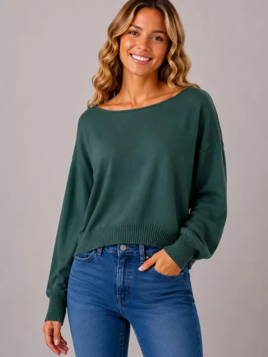 Boatneck Pullover Sweater