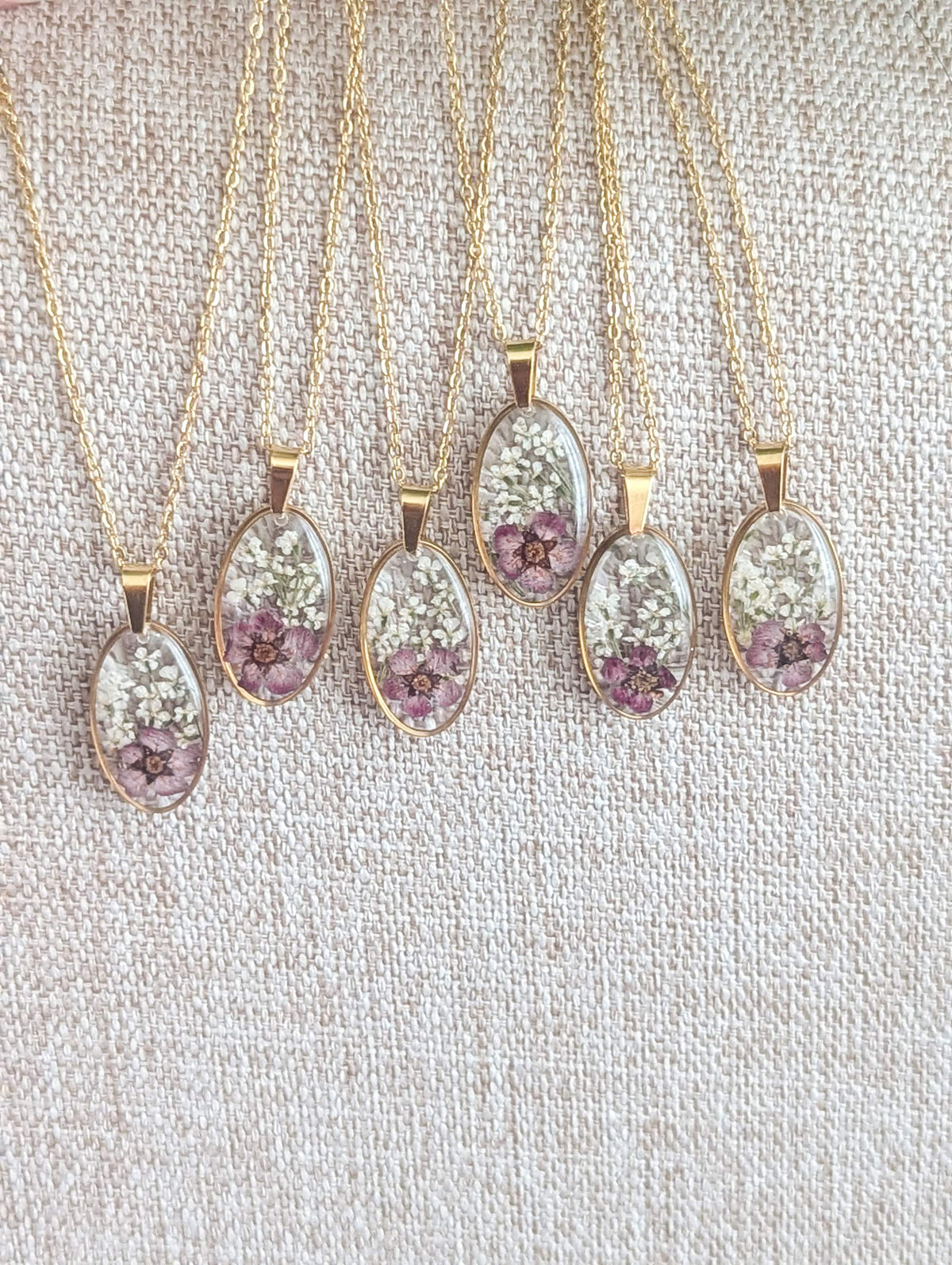Oval Mauve Necklace