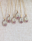 Oval Mauve Necklace