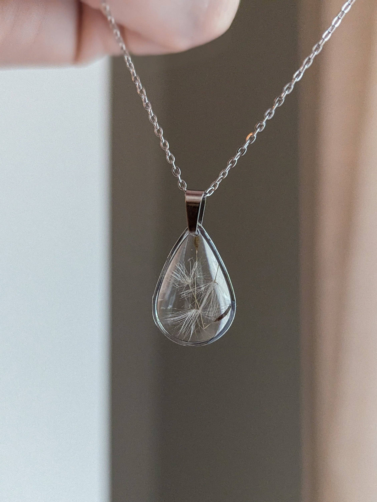 Dainty Dandelion Seed Wishing Necklace