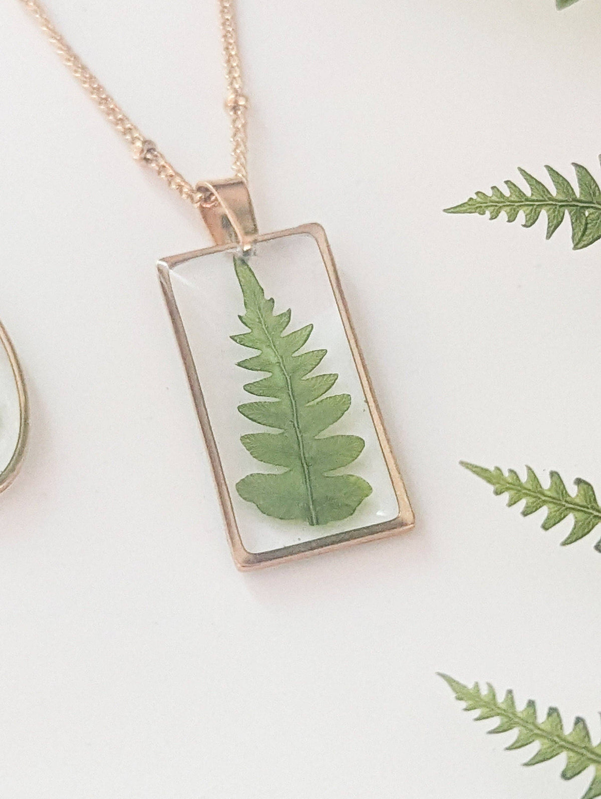 Real Fern Necklace