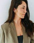 Gold Clutch Hoops – Sculpted Everyday Statement
