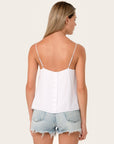 Button Back Embroidered Lace Cami