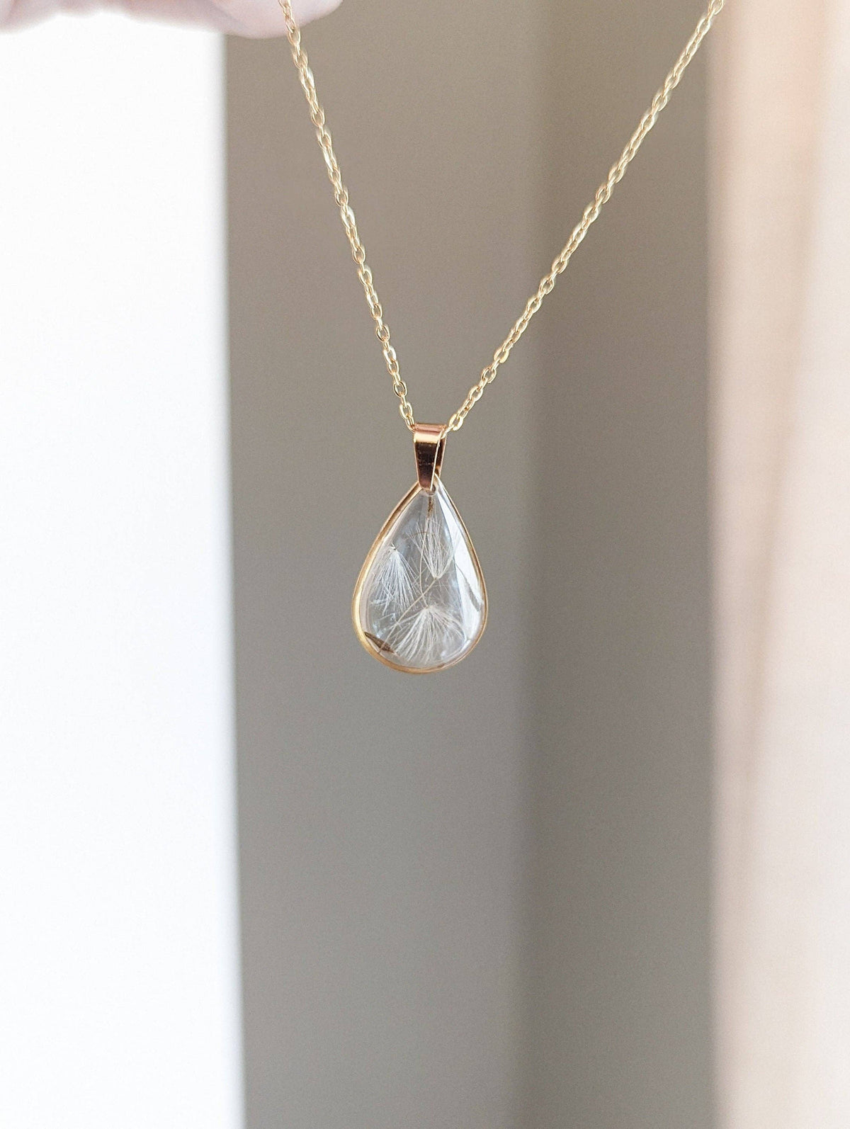Dainty Dandelion Seed Wishing Necklace