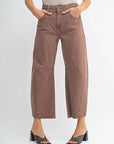 Barrel Jean With Seams Espresso