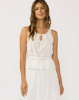Eyelet Tie Front Tank