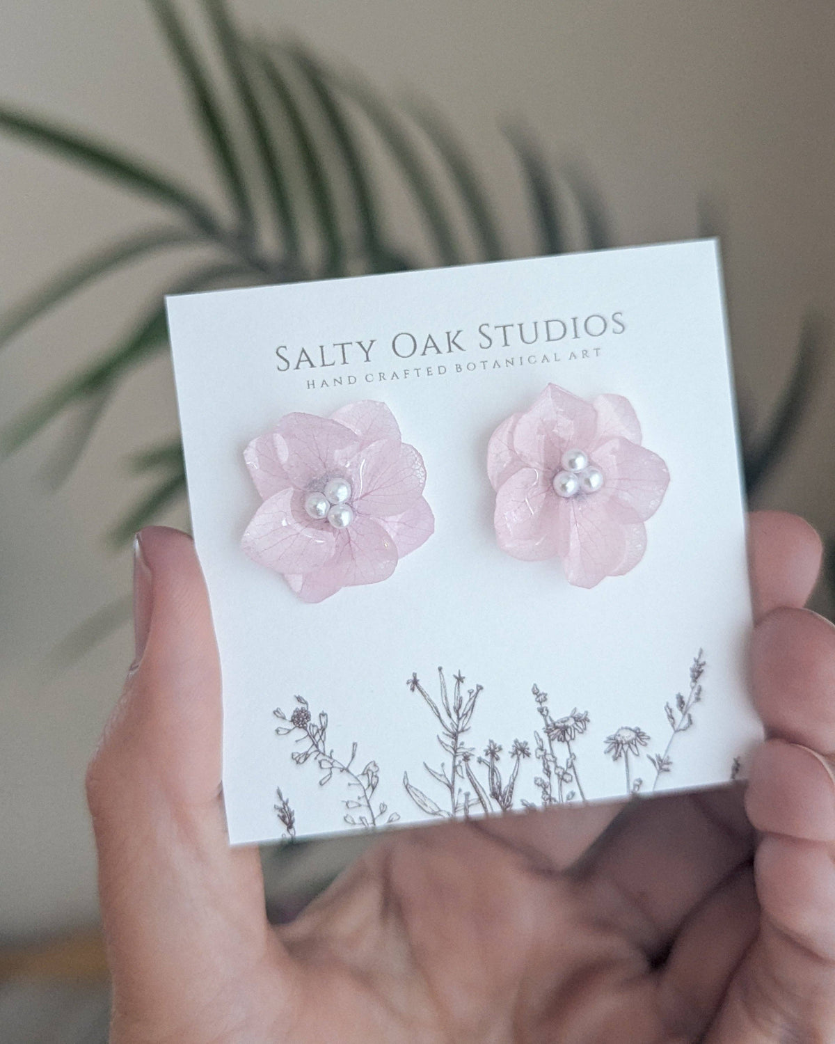 Hydrangea Stud Earrings - mixed color