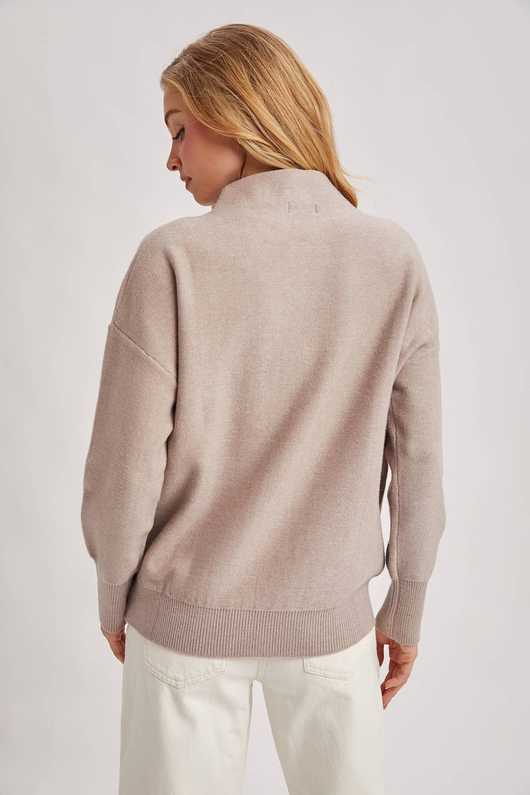 FUNNEL NECK KNIT SWEATER